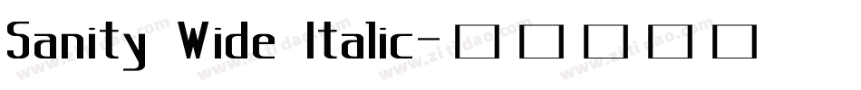 Sanity Wide Italic字体转换